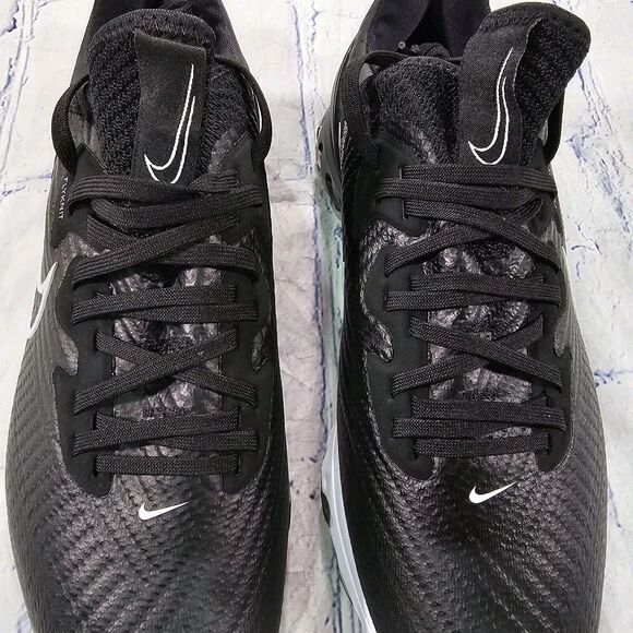 Nike MENS 8.5 WIDE Air Zoom Infinity Tour Golf Shoe Black White Volt CT0541 077 - Picture 4 of 10